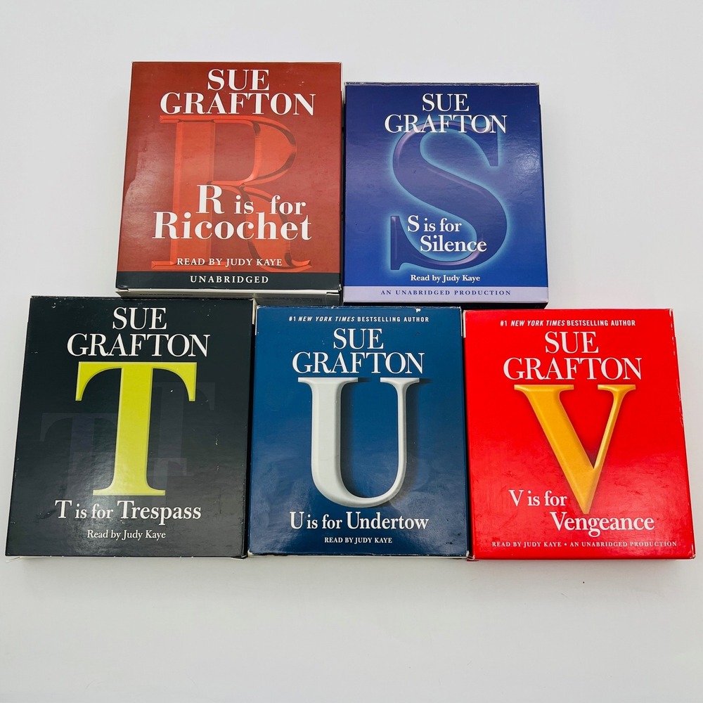 Sue Grafton Kinsey Millhone Audiobook CD Lot R‎ S T U V Mystery Judy Kaye